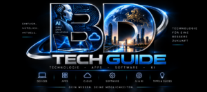 BD Tech Guide – Logo für KI, Apps, Software und Technologie