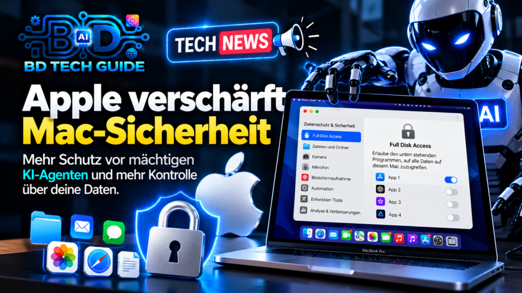 Apple verschärft Mac-Sicherheit und schützt Mac-Nutzer besser vor mächtigen KI-Agenten