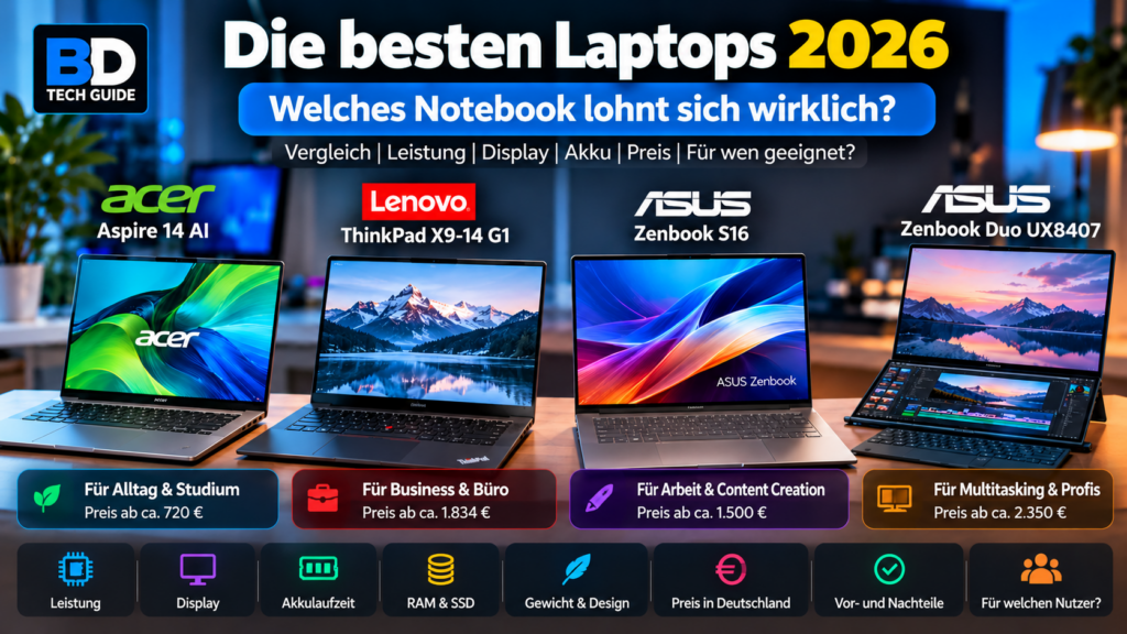 Laptop comparison 2026 for BD TECH GUIDE
