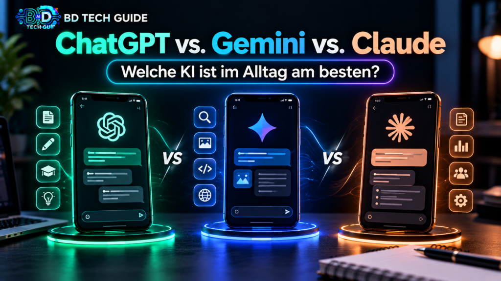 مقایسهٔ سه هوش مصنوعی ChatGPT، Gemini و Claude